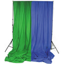 Impact Background System Kit with 10x12' Chroma Green and Chroma Blue Muslins