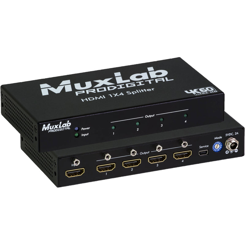 MuxLab 4K60 HDMI 1x4 Splitter