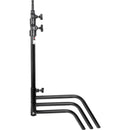 Matthews Hollywood 20" C-Stand with Sliding Leg Grip Head and Arm, Black - 5.25'