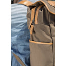 Barber Shop Mop Top Camera Backpack (Canvas & Leather, Sand)