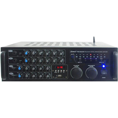 Pyle Pro 2000W Karaoke Mixer/Amplifier with Bluetooth