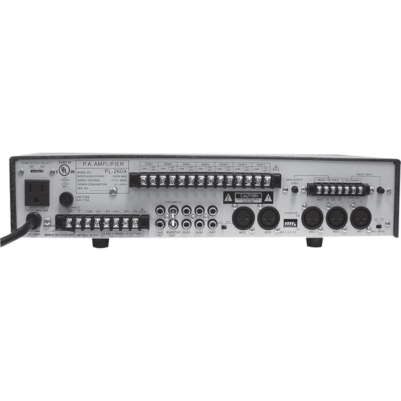 Speco Technologies Seven Zone 260W Commercial Amplifier