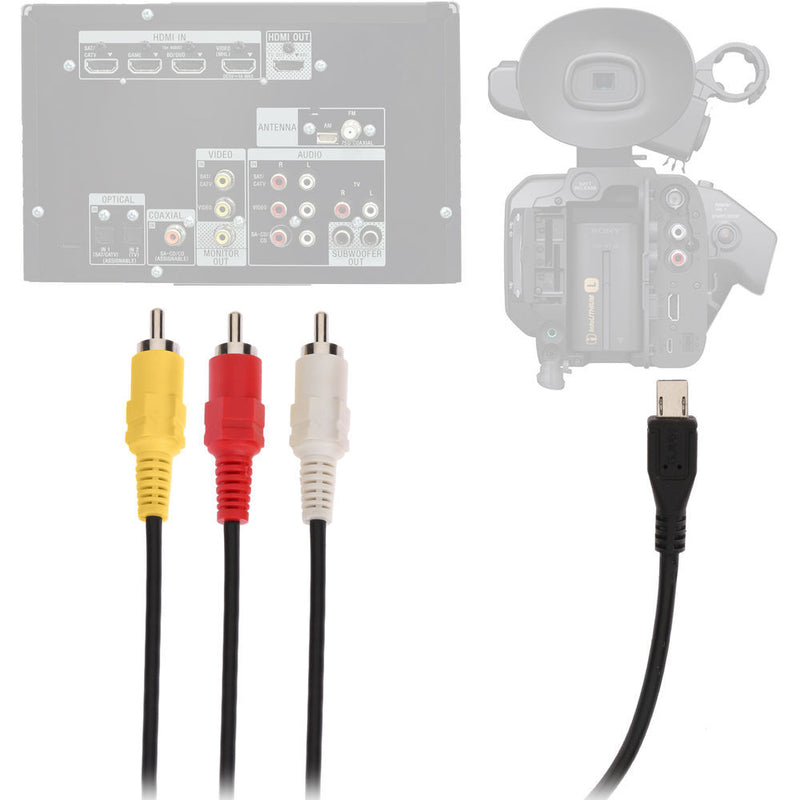 Pearstone Multi-Terminal A/V Cable for Sony Handycam (5 ft)