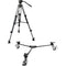 E-Image EK50AAM Fluid Drag Video Head and Tripod Kit with Dolly