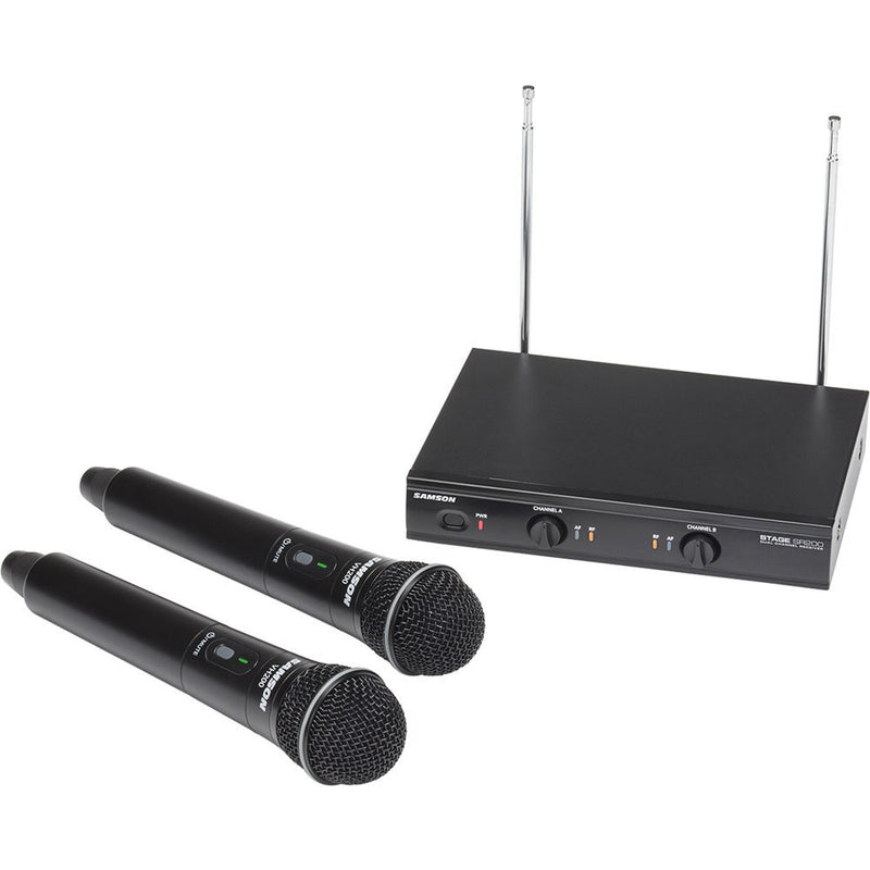 Samson Stage 200 Dual-Channel Handheld VHF Wireless System (Channel D)