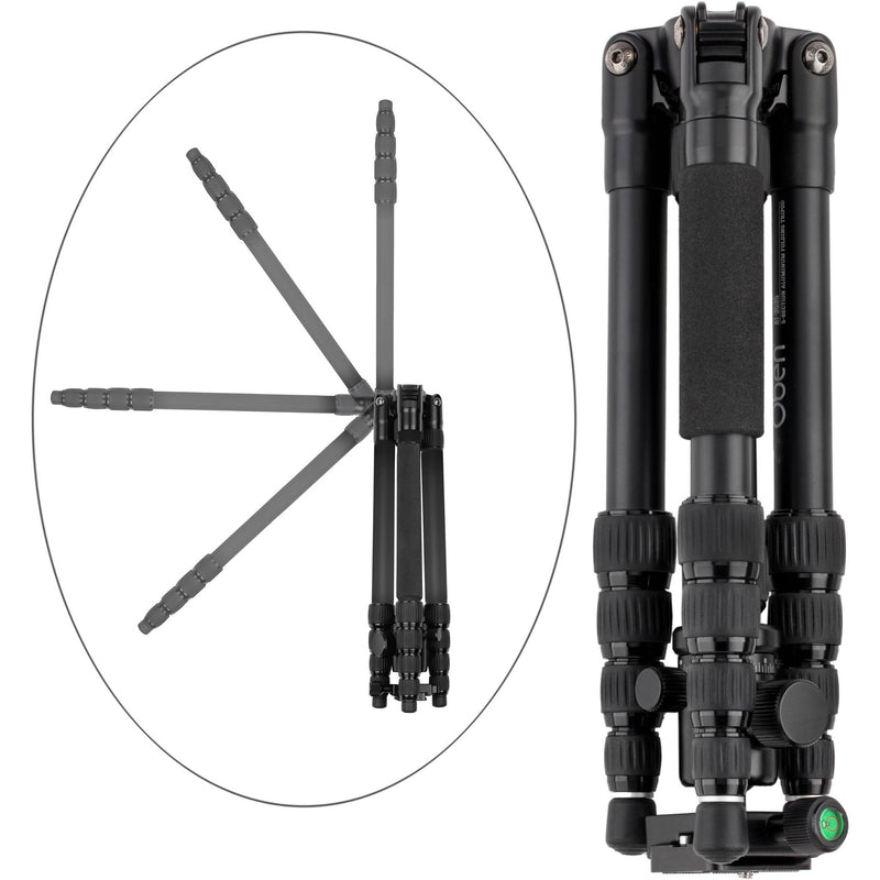 Oben AT-3535 Folding Aluminum Travel Tripod with BE-208T Ball Head