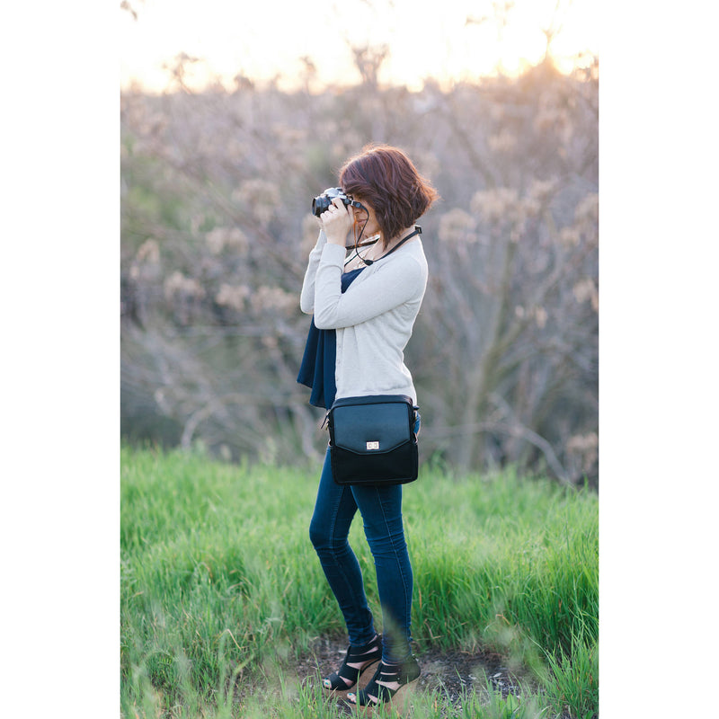 Jo Totes Granada Camera Bag (Black, Nylon & Leather)