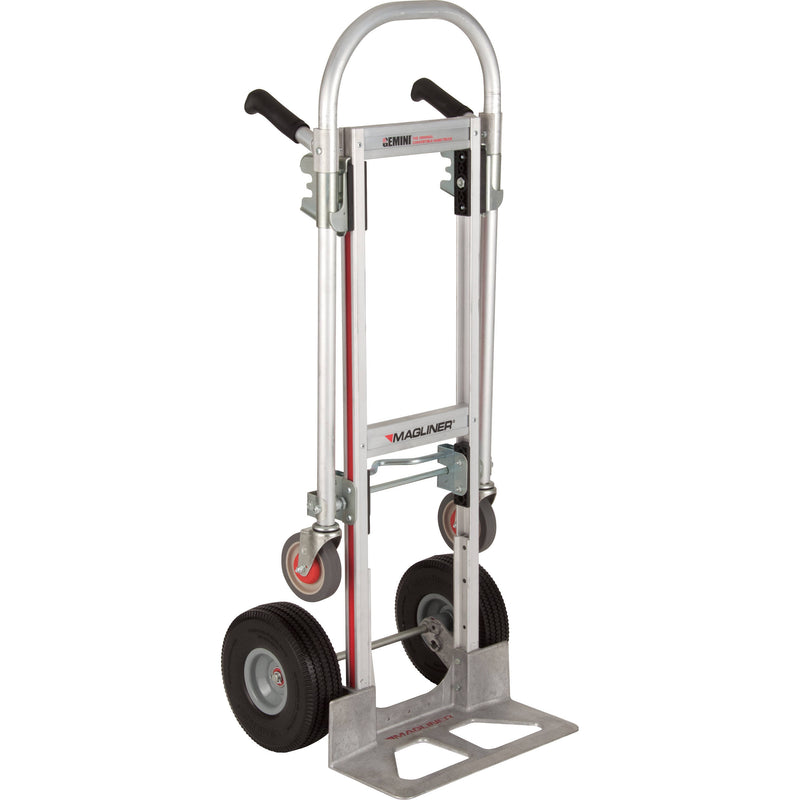 Magliner Gemini Jr. Convertible Hand Truck with 10" Microcellular Foam Wheels