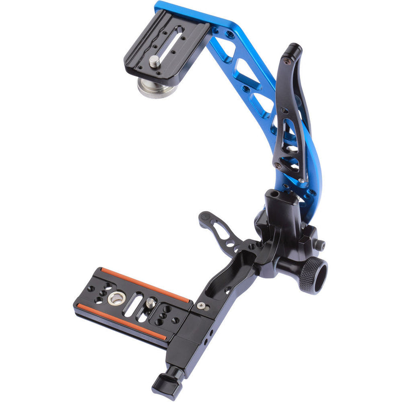 ProMediaGear BBX Boomerang Flash Bracket with Universal QR Plate (Blue, Right-Handed)