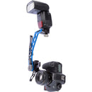 ProMediaGear BBX Boomerang Flash Bracket with Universal QR Plate (Blue, Right-Handed)