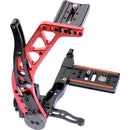 ProMediaGear BBX Boomerang Flash Bracket with Universal QR Plate (Red, Right-Handed)