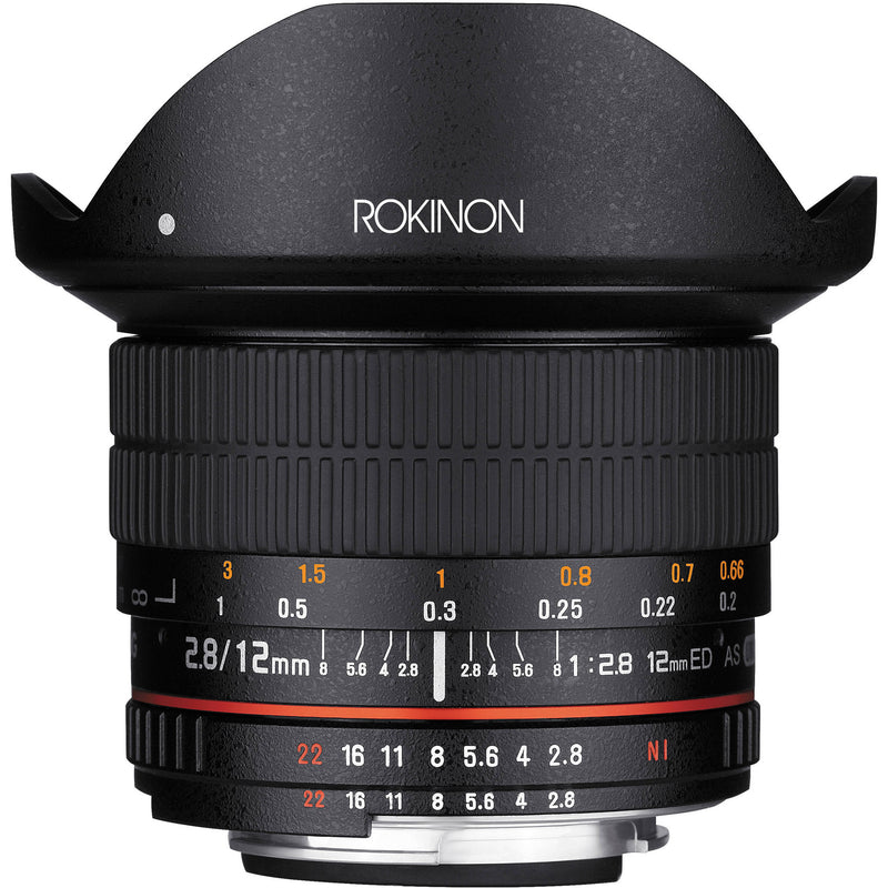 Rokinon 12mm f/2.8 ED AS IF NCS UMC Fisheye Lens for Nikon F Mount with AE Chip