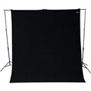 Westcott 9 x 10' Wrinkle-Resistant Polyester Backdrop (Rich Black)