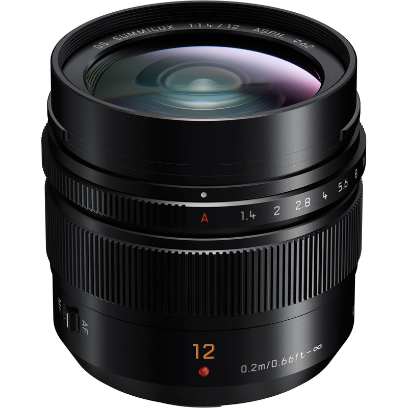 Panasonic Leica DG Summilux 12mm f/1.4 ASPH. Lens with UV Filter Kit