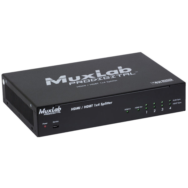 MuxLab UHD HDMI over HDBaseT 1X4 Splitter with HDCP (UK Region)