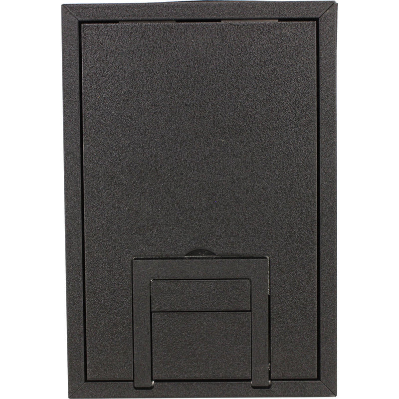 FSR FL-200 U-Access 1/4" Solid Cover with Cable Exit (Black)