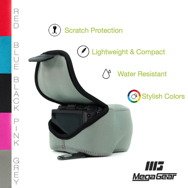 MegaGear Ultra-Light Neoprene Camera Case for Lumix DMC-GX85K with 14-140mm (Gray)