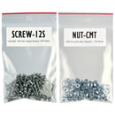 TecNec 12S Pan-Head Screws with Nut & Washers Kit (Stainless Steel, 100-Pack)