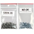 TecNec 38B Flat Head Screws with Nut & Washers Kit (Stainless Steel, 100-Pack)