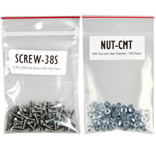 TecNec 38B Flat Head Screws with Nut & Washers Kit (Stainless Steel, 100-Pack)