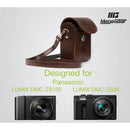 MegaGear Ever-Ready Protective Leather Camera Case for Panasonic Lumix DMC-ZS100 and DMC-ZS60 Digital Camera (Dark Brown)