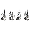Bescor Grip-184KB Gripper Gooseneck Bi-Color 4-Light Kit with Batteries and Light Stands