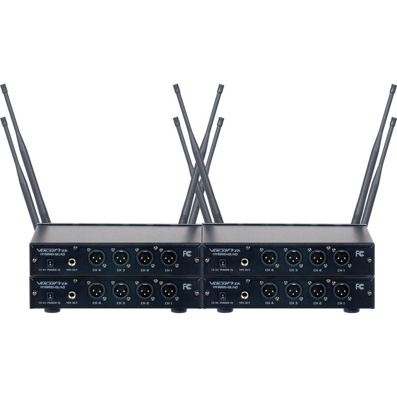 VocoPro Hybrid-Play-16 Sixteen-Channel Hybrid Wireless System with Headsets & Lavalier Mics