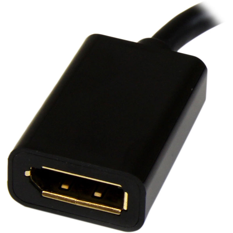 StarTech Mini DisplayPort to DisplayPort Video Cable Adapter (6", Black)