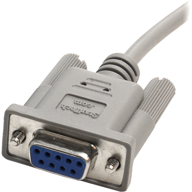 StarTech 10' DB9 RS232 Serial Female to Female Null Modem Cable (Gray)