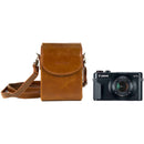 MegaGear Ever-Ready Protective Leather Camera Case for Canon PowerShot G7 X Mark II and Canon PowerShot G7 X (Light Brown)