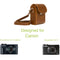 MegaGear Ever-Ready Protective Leather Camera Case for Canon PowerShot G7 X Mark II and Canon PowerShot G7 X (Light Brown)