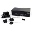 StarTech 4-Port DVI + VGA Dual Monitor KVM Switch with Audio & USB Hub (Black)