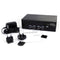 StarTech 4-Port DVI + VGA Dual Monitor KVM Switch with Audio & USB Hub (Black)