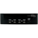StarTech 4-Port DVI + VGA Dual Monitor KVM Switch with Audio & USB Hub (Black)