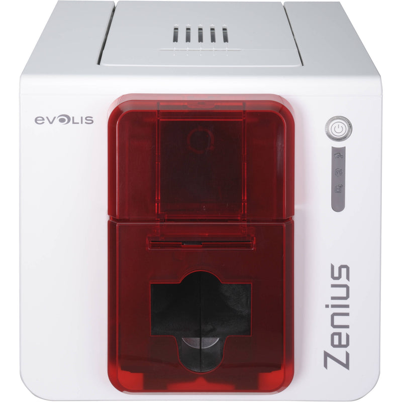 Evolis Zenius Expert Mag ISO Single-Sided Card Printer with Mag ISO Dual HiCo/LoCo 3-track magnetic stripe Encoder (Fire Red)