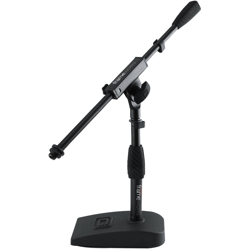 Gator Cases Frameworks Kick Drum / Amplifier Compact Mic Stand with Single-Section Boom