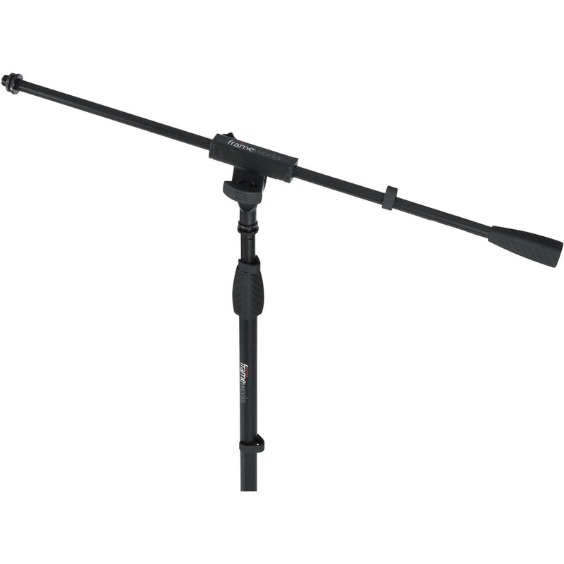Gator Cases Frameworks Tripod Mic Stand with Deluxe One-Handed Clutch and Single Section Boom