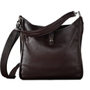 Oberwerth Kate Multi-Functional Plum Leather Ladies Bag (Bordeaux Red, Silver Fastenings & Buttons)