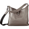 Oberwerth Kate Multi-Functional Basalt Leather Ladies Bag (Dark Gray, Silver Fastenings & Buttons)