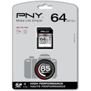 PNY Technologies 64GB High Performance UHS-I SDXC Memory Card (Class 10)