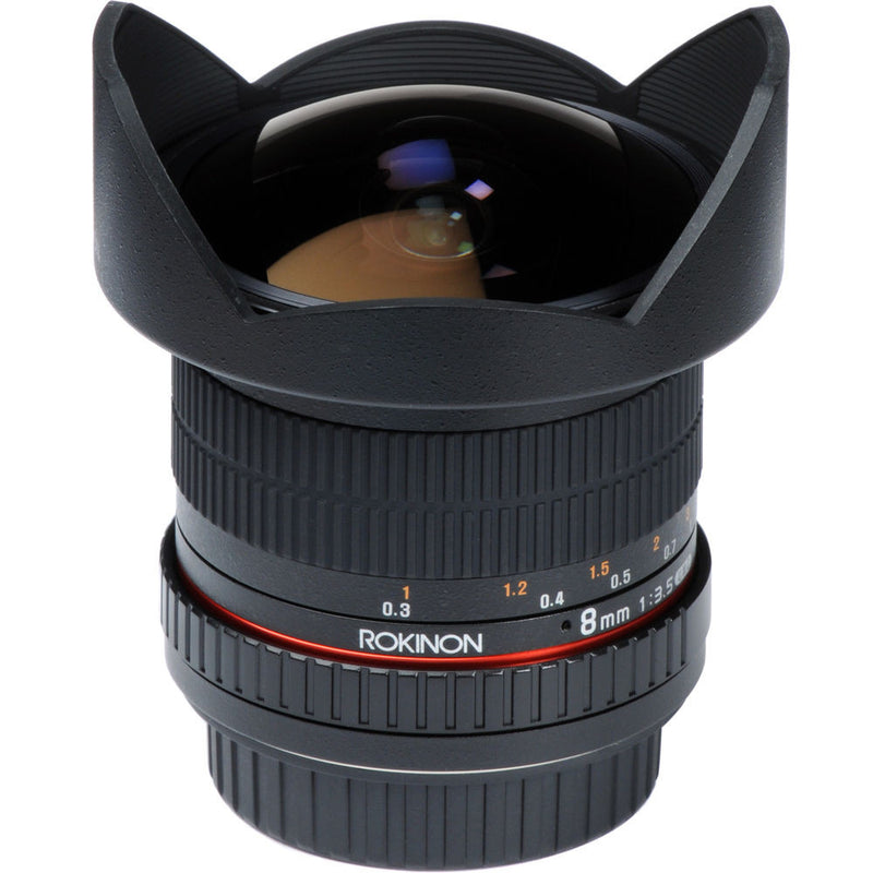 Rokinon 8mm f/3.5 HD Fisheye Lens with Removable Hood for Nikon