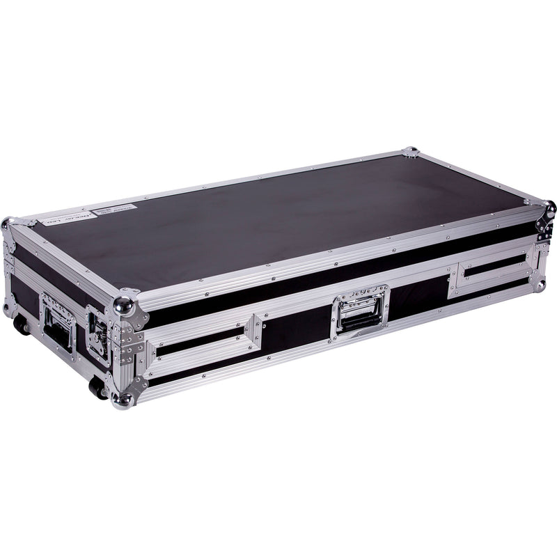 DeeJay LED Coffin for Two Pioneer CDJ-2000 and DJM-2000 Mixers with Low Profile Wheels