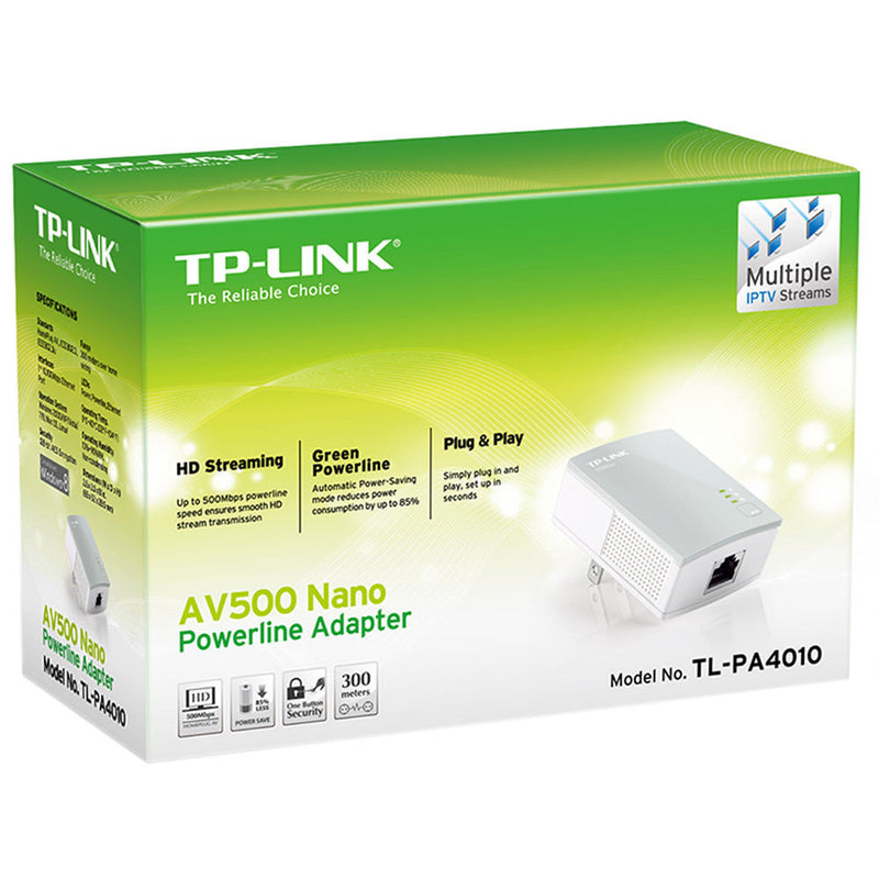 TP-Link TL-PA4010KIT AV500 Nano Powerline Adapter Starter Kit