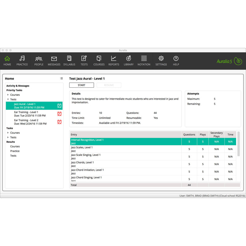 Rising Software Auralia 5 Ear-Training Software (Student Edition, Card)