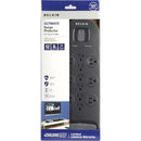 Belkin 12-Outlet Surge Protector with Dual RJ11 Ports (8', Black)