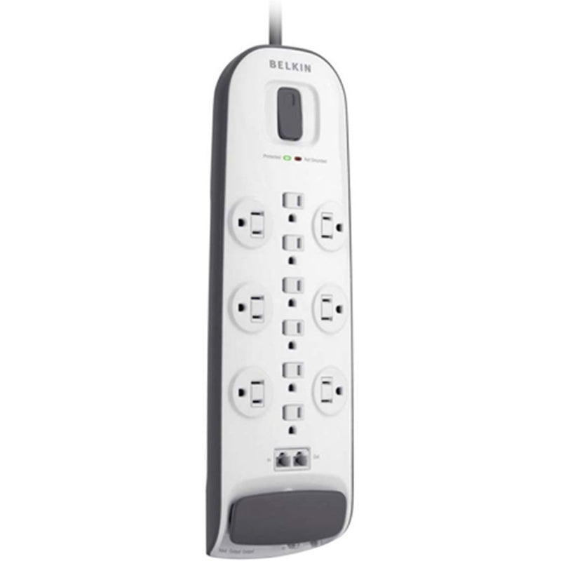 Belkin 12-Outlet Surge Protector with Ethernet and Dual RJ11 Ports (8', White)