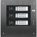 iStarUSA Compact Stylish 3x 3.5" Hotswap Trayless mini-ITX Tower (Silver HDD Handles)