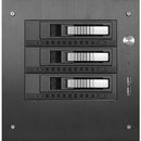 iStarUSA Compact Stylish 3x 3.5" Hotswap mini-ITX Tower (Silver HDD Handles)