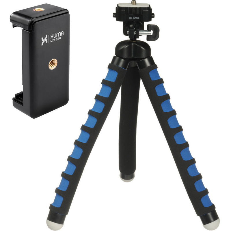 Magnus Bendable Tabletop Tripod with Smartphone Mount (Blue)