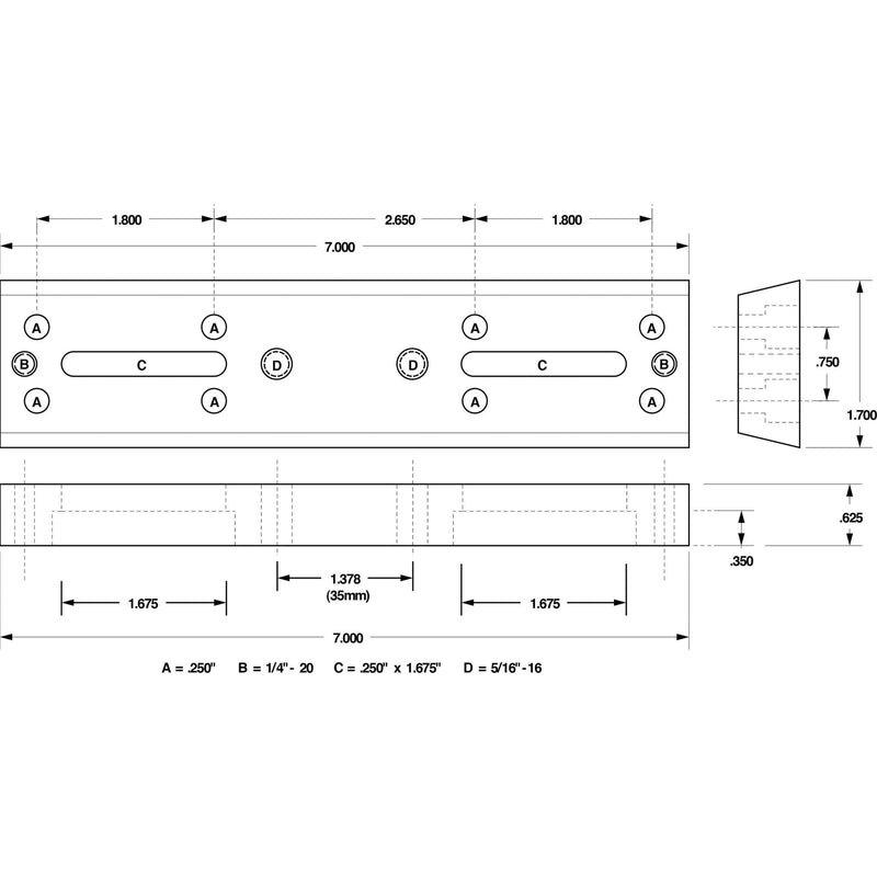 Losmandy V-Series Dovetail Plate (14")